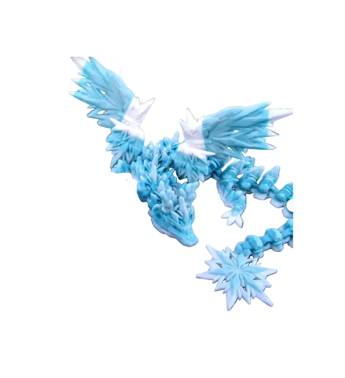 Articulated Winter Dragon with Wings